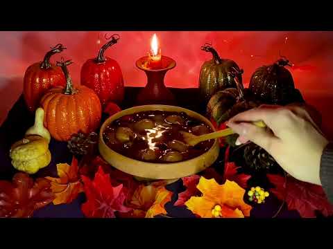ASMR Fall Wooden Soup 🌰 (no talking)