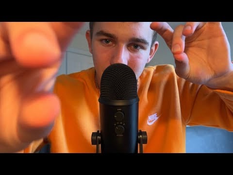 ASMR plucking your negative energy and mouth sounds