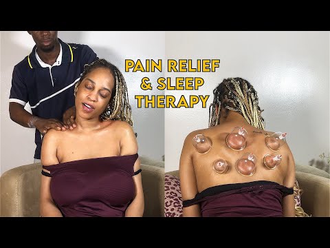ASMR Neck Back & Shoulder Massage with cupping for Deep Relaxation