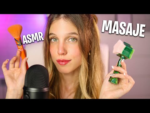 ASMR *TOCANDO TU CARITA* con MASAJE FACIAL para DORMIR PROFUNDO (ROLEPLAY EN ESPAÑOL) | Laia Oli