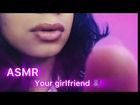 ASMR Your girlfriend examines your eyes and kisses them.