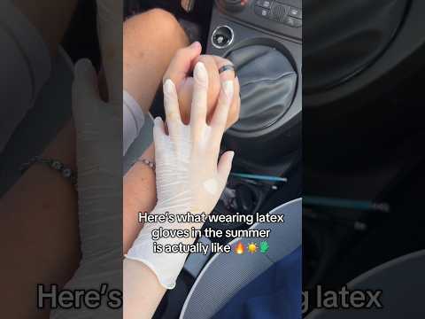 When your hands SWEAT A LOT inside LATEX GLOVES #nurse #medicalexam #whitelatexgloves