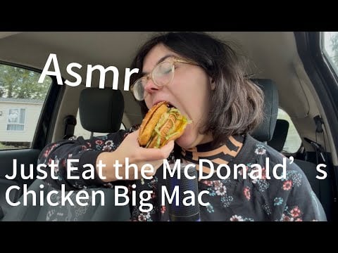 ASMR unboxing and mukbang the eating McDonald’s special 