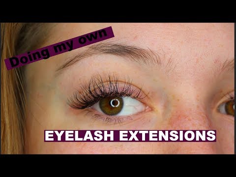 HOW I DO MY EYELASH EXTENSIONS AT HOME