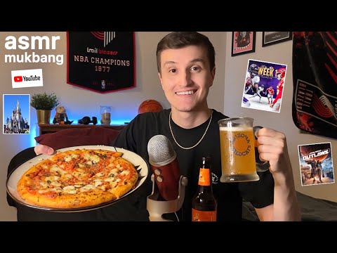 ASMR Pizza & Beer Mukbang 🍺🍕 (whisper ramble about ANYTHING and EVERYTHING)