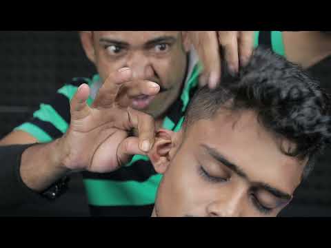 Asim Barber Shoulder Massage With Ear Crack Hair Crack Neck Crack Head Massage | 3D ASMR sound