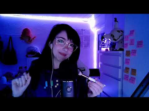 ASMR ☾ positive affirmations, camera/mic brushing & humming | custom video :3