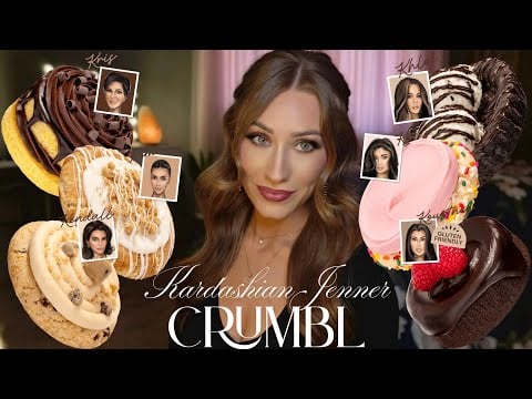 ASMR | *NEW* Kardashian Jenner x CRUMBL COOKIE!! 🍪🍫🧁 (Mukbang)