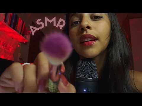 ASMR: SONS DE BOCA arrepiantes com PINCEL NA TELA 👄