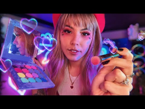 ASMR | Doing Your Makeup For Valentine’s Day 💖🤍 (Role Play)