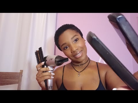 [Asmr] OI, POSSO CUIDAR DO SEU CABELO? /HIDRATAÇÃO/ CORTE / ESCOVA / PRANCHA. (CASEIRINHO)