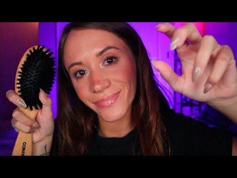 ASMR / Hair Brushing, Clipping, & Scalp Massage (no talking)