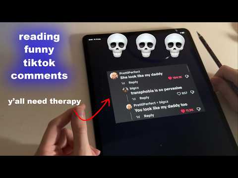 ASMR reading funny comments on tiktok (y'all need help haha)