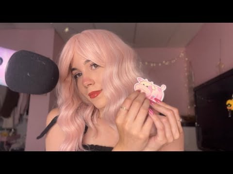 whispered ASMR | shoujo girl mystery bundle try on & fabric scratching part 2