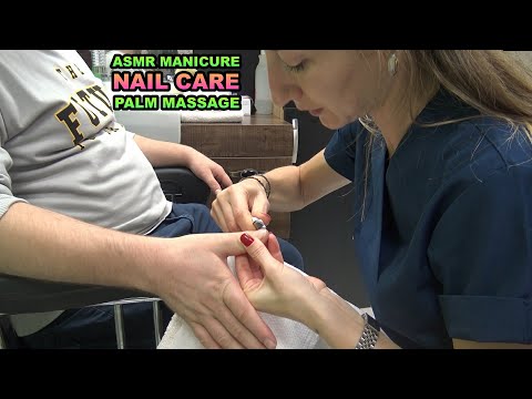 ASMR MANICURE AND PALM MASSAGE THERAPY & NAIL CARE & asmr manikür ve avuç içi masajı #asmrmanicure