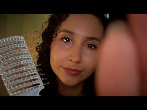 ASMR For Heavy Eyes😴 (Layered Face Massage & Hair Brushing, Clicky Whispers, Personal Attention)