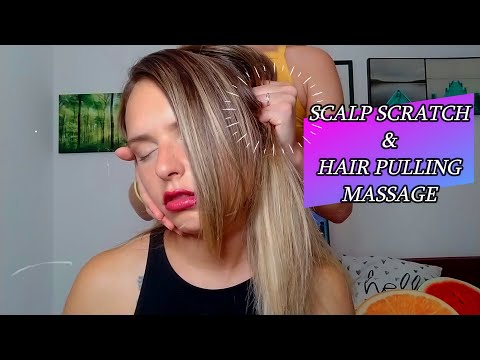 ASMR Scalp Scratch massage & Hair Pulling and parting with comb for intense Tingles (no talking)