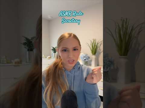 ASMR Roleplay Rude Secretary Checks You In 💻 #asmrvideos #asmrsound #shorts #tinglesasmr #asmr
