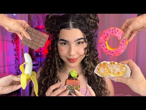 ASMR: FAKE FOOD 🍩🍒🧁| coleção de comidinhas fake (eating, mouth sounds, tapping..)