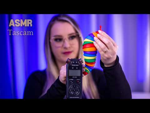 ASMR | GATILHOS NO TASCAM PARA DORMIR RÁPIDO | TRIGGERS QUE VÃO TE RELAXAR PROFUNDAMENTE | BINAURAL