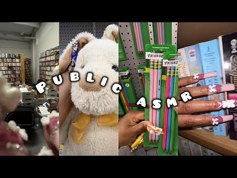 PUBLIC ASMR IN MULTIPLE STORES | Lots Of Camera Tapping, Scratching, Book Tapping, & Textured Sounds