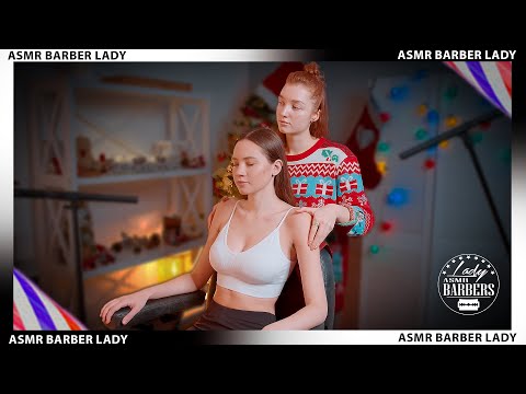 💈ASMR Shoulder, Neck and Head Massage by Barber Lady Angelica