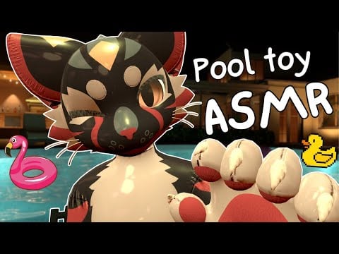 [Furry ASMR] Silly Pool toy relaxes you until you sleep :3 [Sleep-aid] [Soft-spoken] [Whispering]
