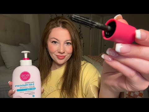 ASMR Bestie Does Your Makeup And Hair At Our Sleepover 🎀💓 (personal attention!)