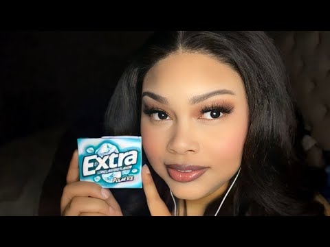 asmr| gum chewing whisper ramble ✨😴 (mouth sounds, close whispers)