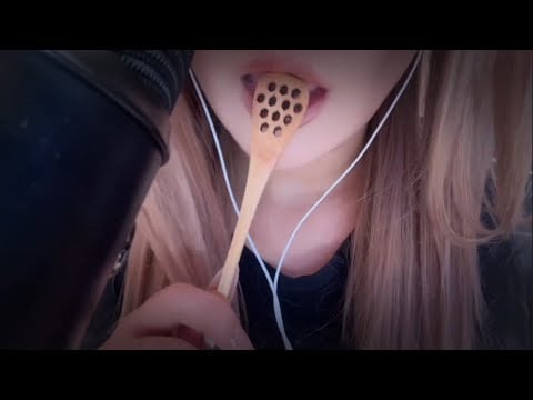 ASMR|Honey spoon trigger sound & close mouth sound