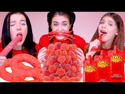 Red Food Only Challenge: ASMR Eating Experience You Can't Miss! 💓Compilation