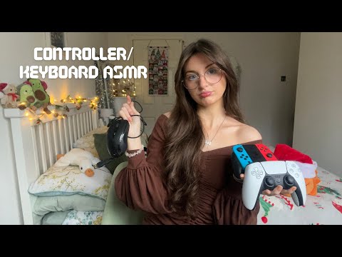 ASMR Controller/ mouse and keyboard sounds🎮 (button clicking, tapping, typing, whispers)