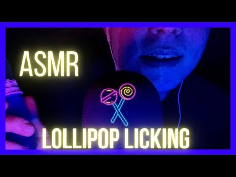 ASMR - Lollipop Licking 🍭 (sloppy mouth sounds, tingly eating sounds, whispering)