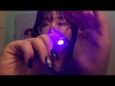 ASMR\\ 4 Roleplay~ ( cranial nerve exam,spa,plucking,makeup)