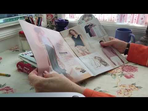 Asmr - clothing catalog page flip, soft spoken commentary.