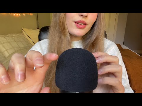 ASMR🐍✨spiders crawling up your back, snakes slithering down with foam mic cover + hand movements✨🐍