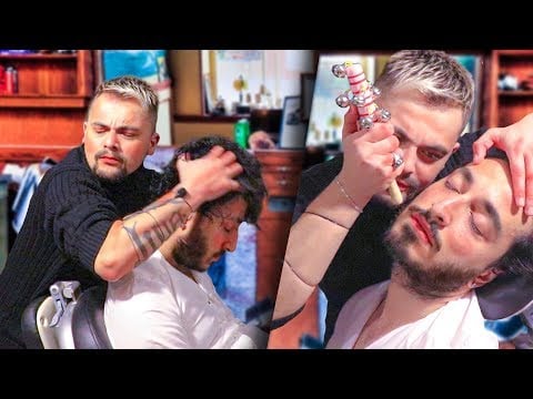 TURKISH BARBER ASMR MASSAGE (head massage, ear massage, scalp massage, neck massage)