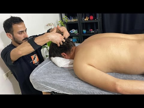 Asmr Massage - head, shoulder, back (Asmr for fast sleep)