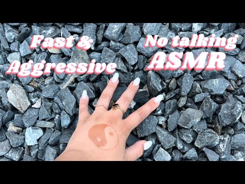 Fast & Aggressive ASMR Outside No Talking Lofi Tapping & Scratching