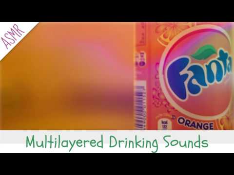 ASMR Multilayered Drinking Sounds, Fanta Drinking l Mouth Sounds