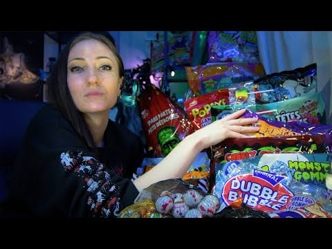 ASMR Dollar Store Spooky Treats Candy Show and Tell