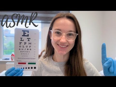 ASMR Eye Exam 👁️ 👩‍⚕️ Medical Student Practices on you, Doctor Roleplay & Examination