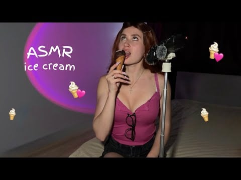 ASMR Ice Cream Eating 🍦 Super Wet Mouth Sounds & Kisses ✨