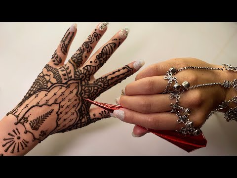 ASMR Mehndi Application 🌿 Spanish Whispers ✨ Soft spoken