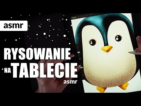 ASMR RYSUJEMY NA TABLECIE PINGWINA! Asmr po polsku