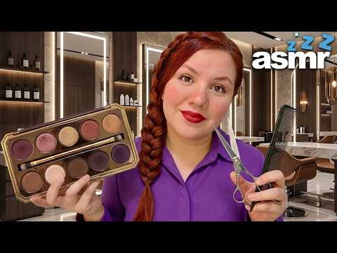 ASMR Salón de BELLEZA Completo 💄💇‍♀️ Cabello & Maquillaje para DORMIR 😴✨Roleplay en Español