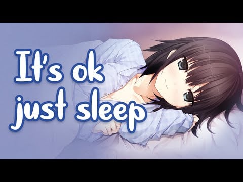ASMR Roleplay - It's ok. Just sleep 💤 (Kissing, Breathing, Shushing, Rain)