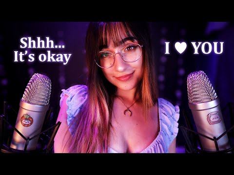 ASMR | Whispering "Shhh, it's okay", "I love you", "You're Safe" & More Comforting Words ❤️