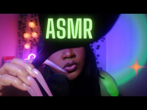 ASMR | Spit Painting You + Eating Your face with Extra Long Nails 💅🏽 (Pop Rocks + Wet Mouth Sounds)