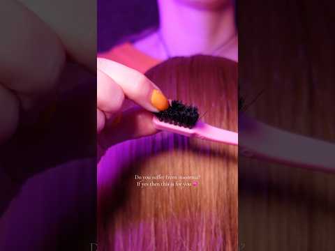 This ASMR is for your is you struggle with sleeping 😴 #asmrshorts #asmrhair #insomniarelief